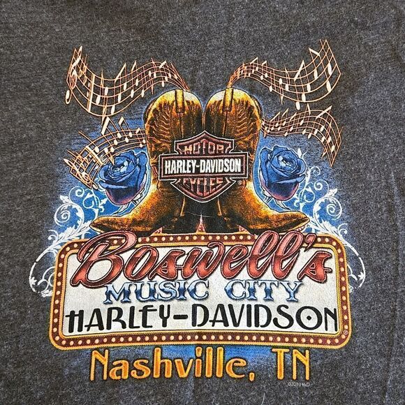 BOSWELL'S MUSIC CITY, NASHVILLE, TN HARLEY-DAVIDSON LS TEE, SIZE XL - Picture 6 of 6